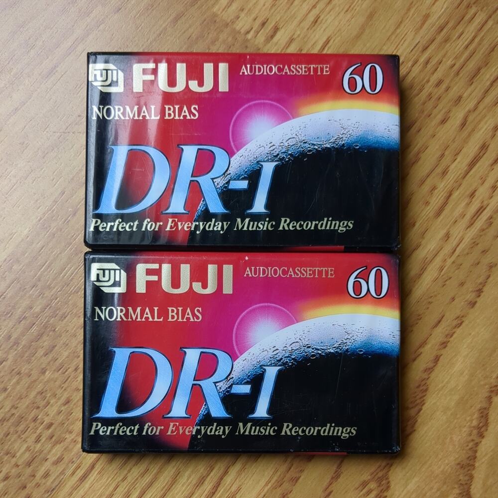 SEALED Retro Fuji DR-I 60 90 Min. Blank Audio Cassette Tapes Record Voice Music